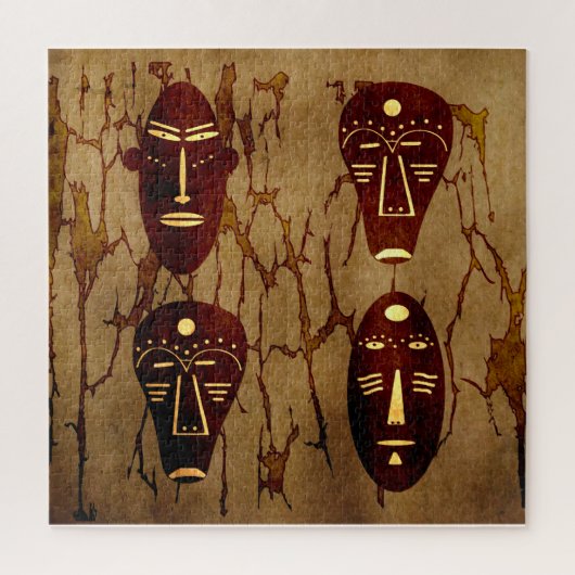 Authentieke stam-maskers legpuzzel (Verticaal)