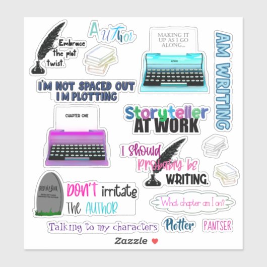 Authentieke stickers 8x8 (Vel)