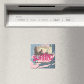 Authentieke Surfen Tshirts en geschenken Magneet (Insitu (Vaatwasser))