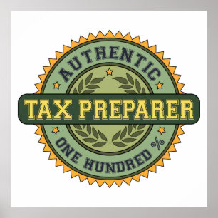 Authentieke Tax Preparer Poster