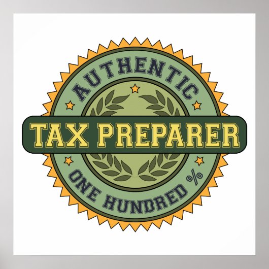 Authentieke Tax Preparer Poster (Voorkant)