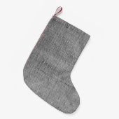 Authentieke textuur van handgemaakte weefsels kleine kerstsok (Voorkant (Hangend))