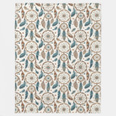 Authentieke Tribal Bold Etnische Patronen Dreamcat Fleece Deken (Voorkant)
