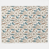Authentieke Tribal Bold Etnische Patronen Dreamcat Fleece Deken (Voorkant (Horizontaal))
