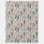 Authentieke Tribal Bold Etnische Patronen Dreamcat Fleece Deken (Voorkant)