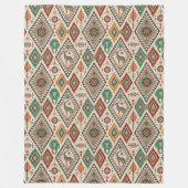 Authentieke Tribal Bold Etnische Patronen kopergro Fleece Deken (Voorkant)