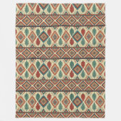 Authentieke Tribal Bold Etnische Patronen kopergro Fleece Deken (Voorkant)