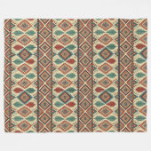 Authentieke Tribal Bold Etnische Patronen kopergro Fleece Deken (Voorkant (Horizontaal))