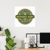 Authentieke Verzekeringsagent Poster (Thuiskantoor)