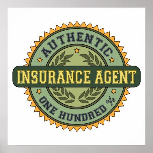 Authentieke Verzekeringsagent Poster (Voorkant)