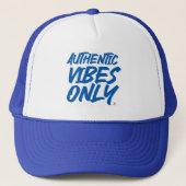 Authentieke Vibes Alleen Epic Slogan Ontwerp Trucker Pet (Voorkant)