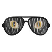 Authentieke zwarte kattenogen aviator zonnebril (Voorkant)
