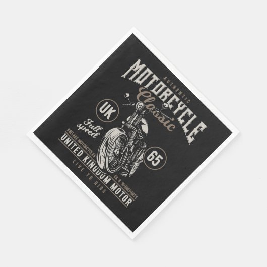 Authentiële motorfietsklassiek servet (Hoek)
