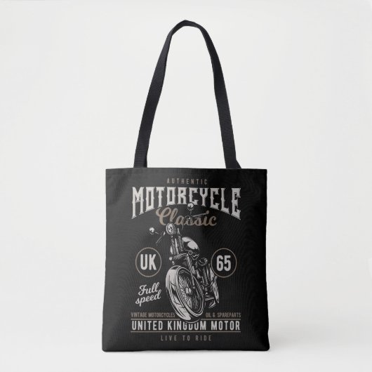 Authentiële motorfietsklassiek tote bag (Voorkant)