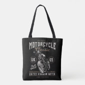 Authentiële motorfietsklassiek tote bag (Achterkant)