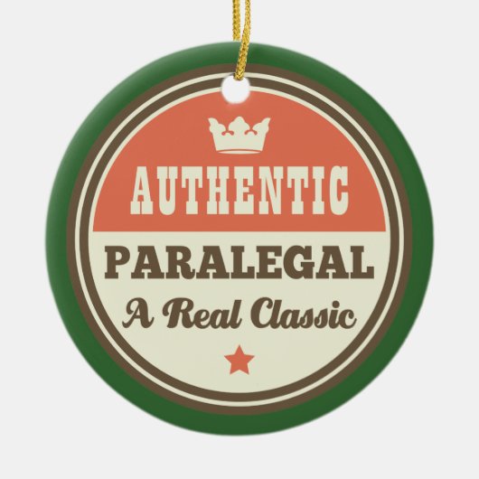 Authentiële paralegal een echte klassieke keramisch ornament (Voorkant)