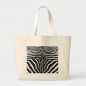 Authentiële Zebra huidafdruk - zwarte witte streep Grote Tote Bag (Voorkant)