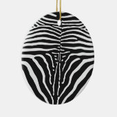 Authentiële Zebra huidafdruk - zwarte witte streep Keramisch Ornament (Rechts)