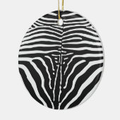 Authentiële Zebra huidafdruk - zwarte witte streep Keramisch Ornament (Links)