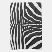 Authentiële Zebra huidafdruk - zwarte witte streep Theedoek (Verticaal)