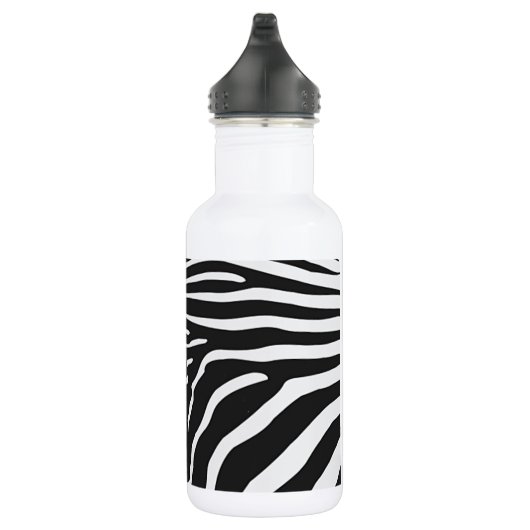 Authentiële Zebra huidafdruk - zwarte witte streep Waterfles (Rechts)