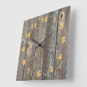 Authentijk oud hout met anker vierkante klok (Hoek)
