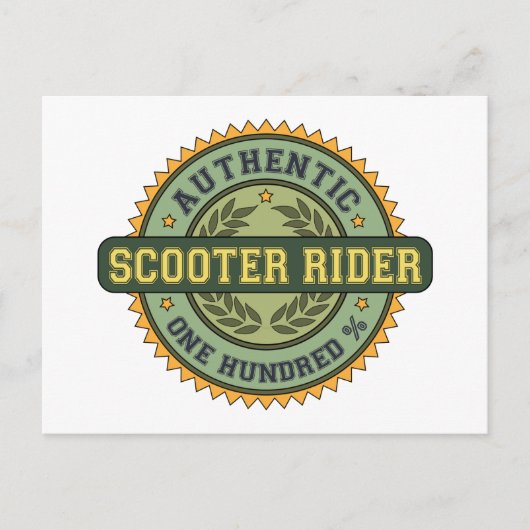 Authentische Scooter Rider Briefkaart (Voorkant)