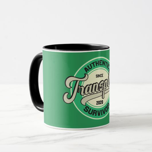 Authentische Transplant Survivor Custom Coffee Mok (Voorkant links)