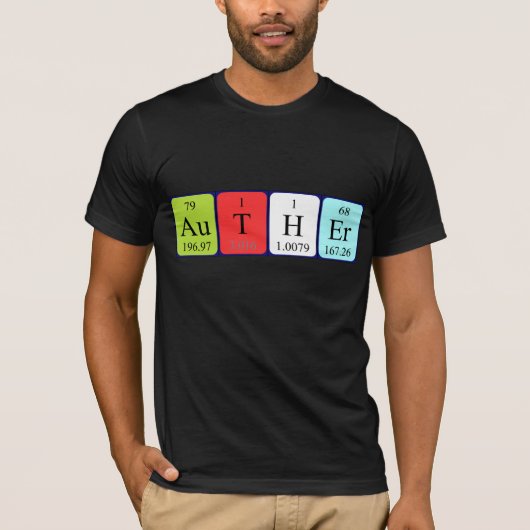Auther periodiek shirt van de lijstnaam (Voorkant)