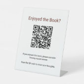 Author Book Launch Scan to Review Dispaly Reclamebord Met Voetstuk (Voorkant)