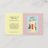 Author Book Promotion Custom YA Novel Pastel Visitekaartje (Voorkant)