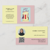 Author Book Promotion Custom YA Novel Pastel Visitekaartje (Voorkant / Achterkant)