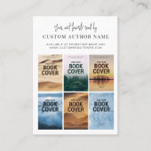 Author Book Series Marketing Custom Photo Collage Visitekaartje (Voorkant)