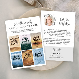 Author Book Series Marketing Custom Photo Collage Visitekaartje