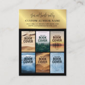 Author Book Series Photo Collage Black & Gold Visitekaartje (Voorkant)