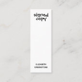 Author Promotional Signaltion Signalering Copy Min Mini Visitekaartje (Voorkant)
