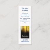 Author Promotional Signed Blue Mini Bladwijzer Visitekaartje (Achterkant)