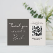 Author QR Code Book Review Request Minimal Informatiekaartje (Staand voorkant)