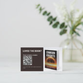 Author QR Code Book Review Request Promo Marketing Visitekaartje (Staand voorkant)