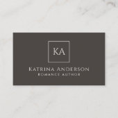 Author QR Code Minimal Elegant Taupe Branding Visitekaartje (Voorkant)