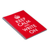 Author Red Keep Calm and Write On Notitieboek (Rechterzijde)