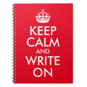Author Red Keep Calm and Write On Notitieboek (Voorkant)