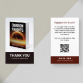 Author Review Request Card QR Code Book Launch Visitekaartje