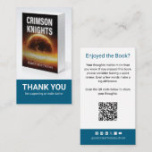 Author Review Request Card QR Code Book Launch Visitekaartje (Voorkant / Achterkant)