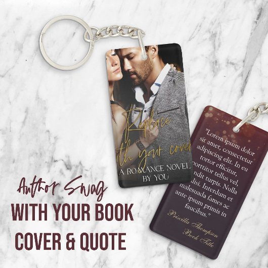 Author Swag Romance Book Cover & Quote Sleutelhanger