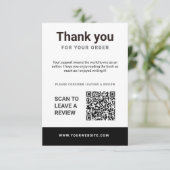 Author Thank You Insert Card Book Review Request Informatiekaartje (Staand voorkant)