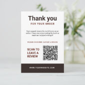 Author Thank You Insert Card Book Review Request Informatiekaartje (Staand voorkant)