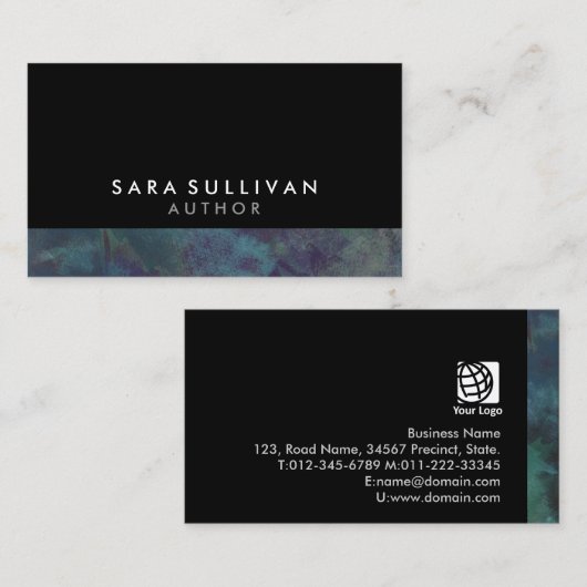 Author Writer Publishing Visitekaartje (Voorkant / Achterkant)