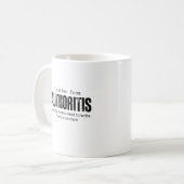 Author Writing Disease Authoritis Fun Gift Idea Koffiemok (Voorkant links)