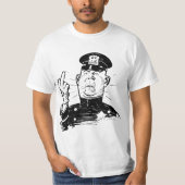 AUTHORITY COP CHARACTER FINGER FLIP T-SHIRT (Voorkant)